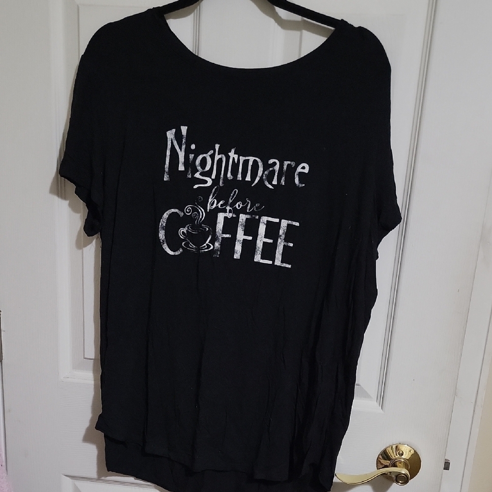 Maurices Black and White Short Sleeve Relaxed Tee